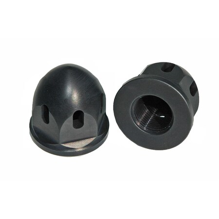 Durablue 2 Piece Axle End Nut Alum Bullet20 x 15 mm Black Anodize 201820bl